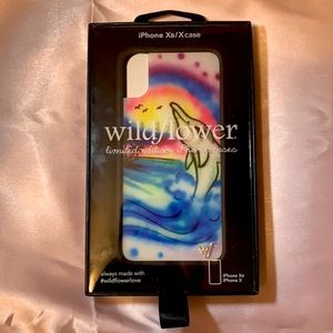 Maui airbrush dolphin Wildflower iphone Xs/X case